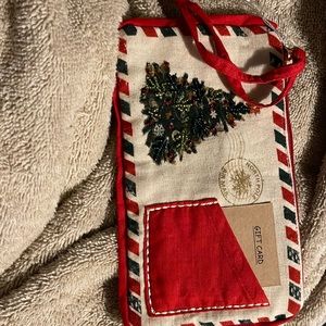 Christmas gift card holder wristlet